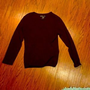Brown, V-neck sweater